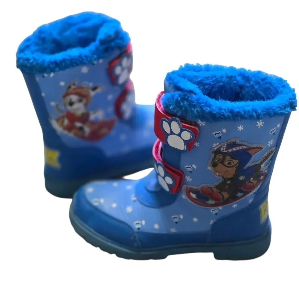 Blue Paw Patrol Velcro Winter Boots